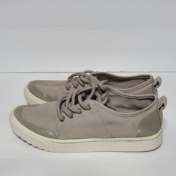 Sorel Shoes - B14 Sorel Canvas Sneakers Womens 7.5 Gray Lace Up Casual Shoes